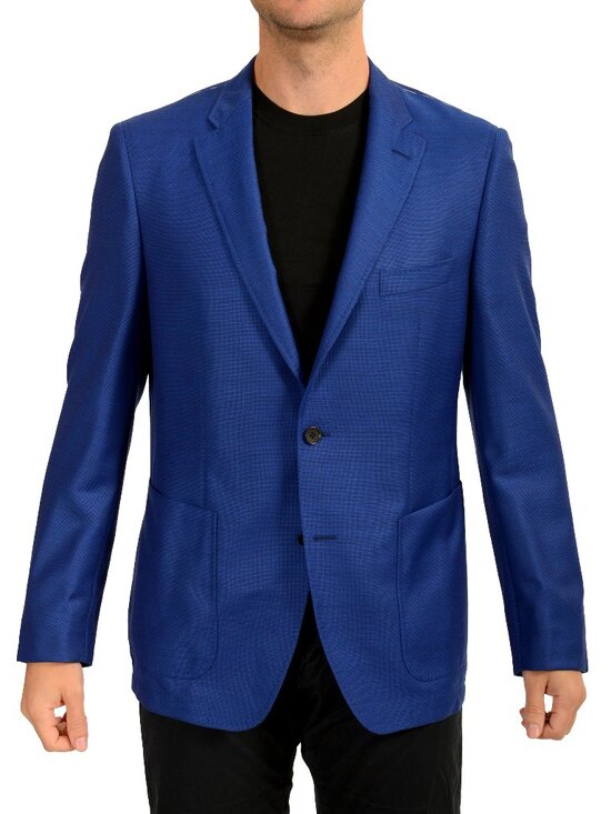 Hugo Other - Hugo Boss Men's "T-Jake" Blue 100% Wool Sport Coat Blazer US 36R IT 46R